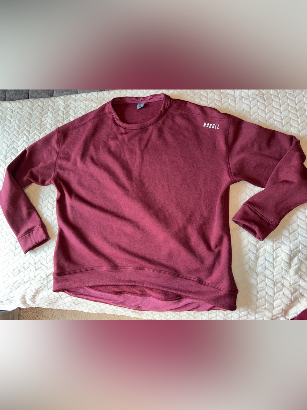 NoBull Crewneck Sweatshirt Maroon Size Medium
